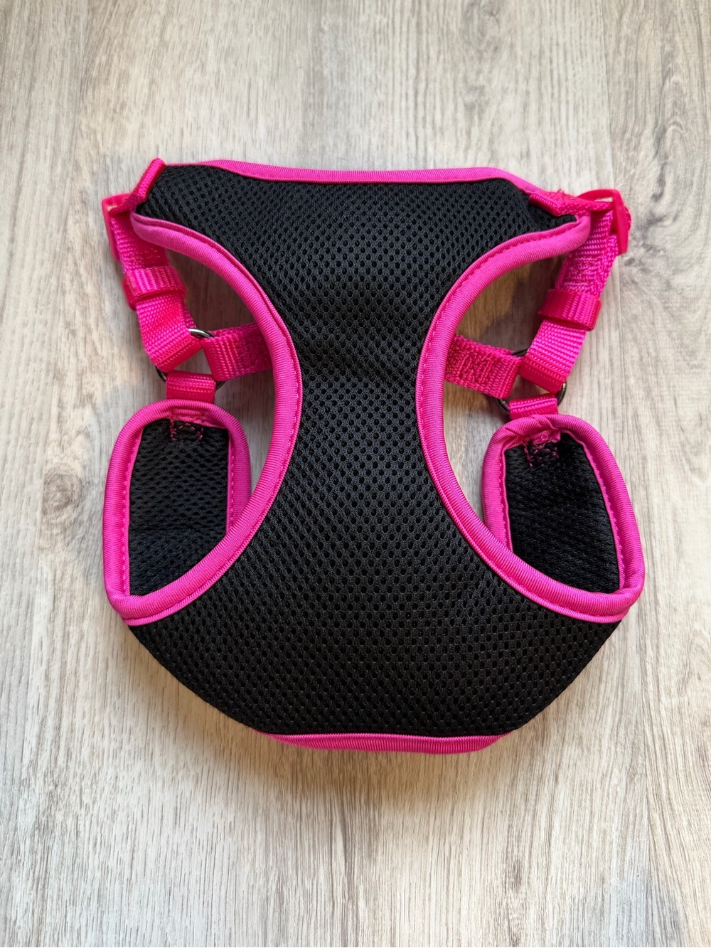 Pets / Dog Adjustable Harness in Black and Hot Pink - size Small